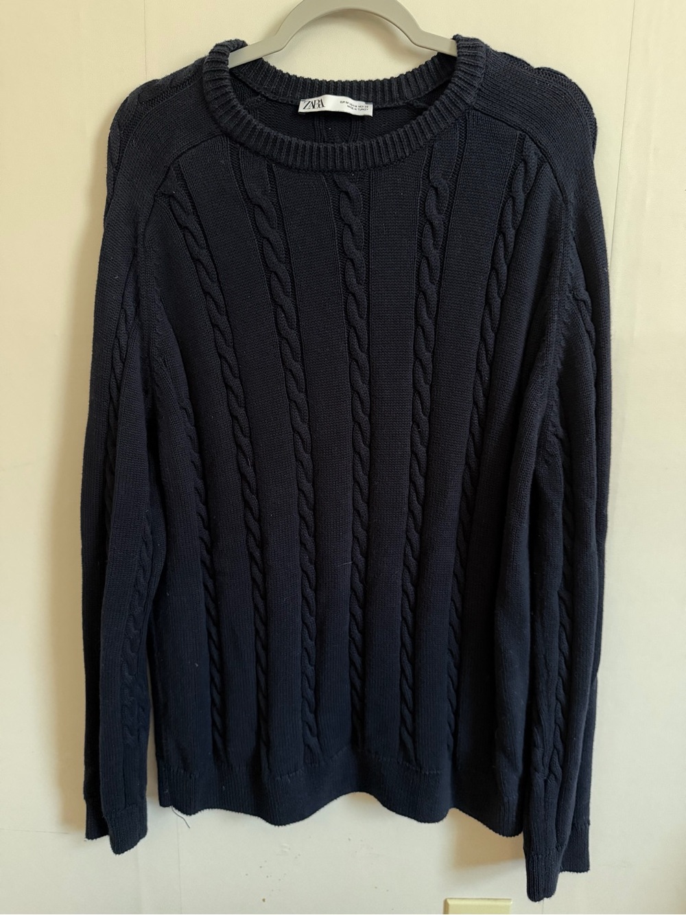 Zara Crewneck Cable Knit Sweater